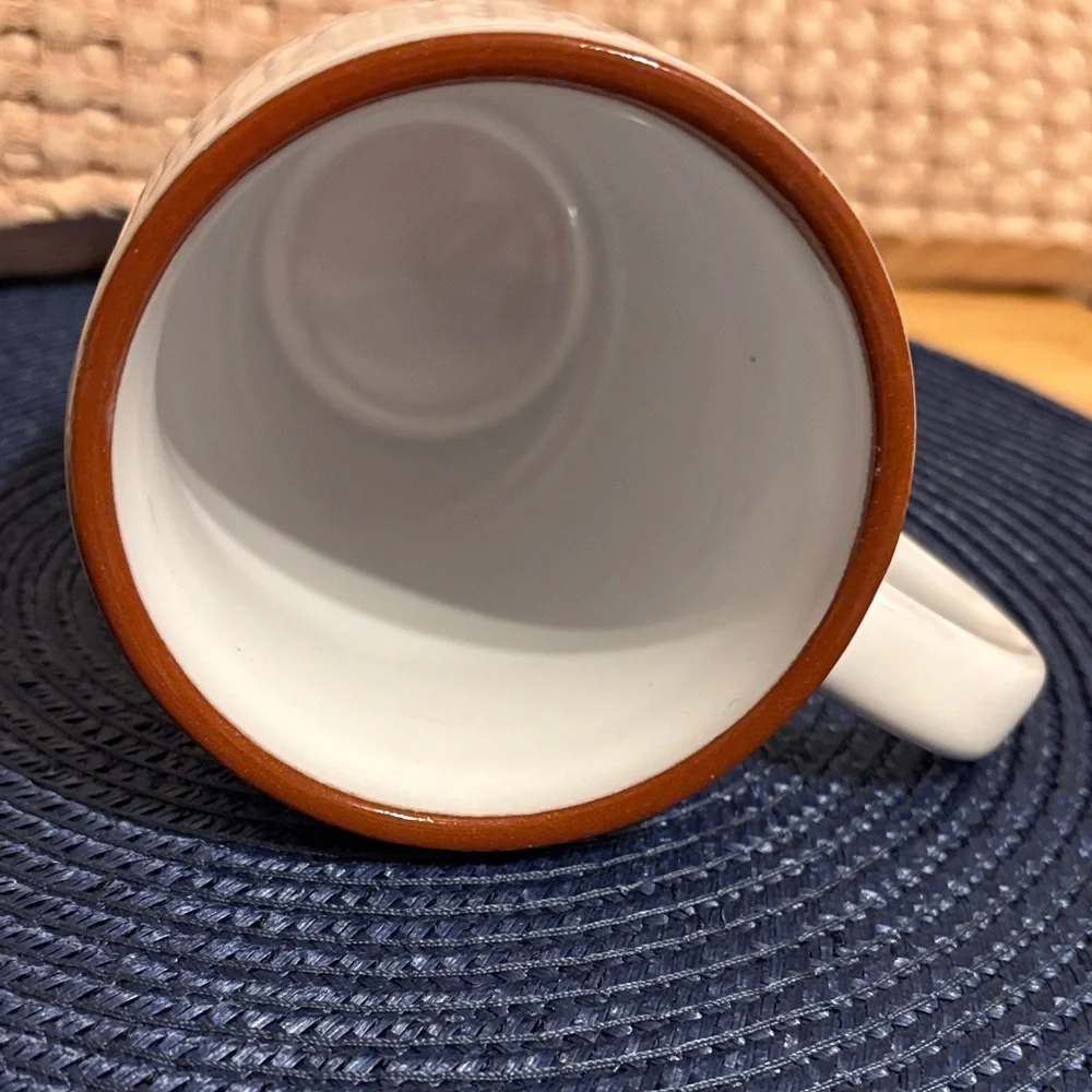 Pier 1 Floral Embossed Mug